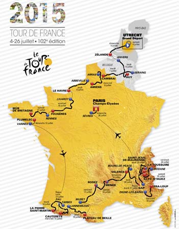 Recorrido del Tour Francia